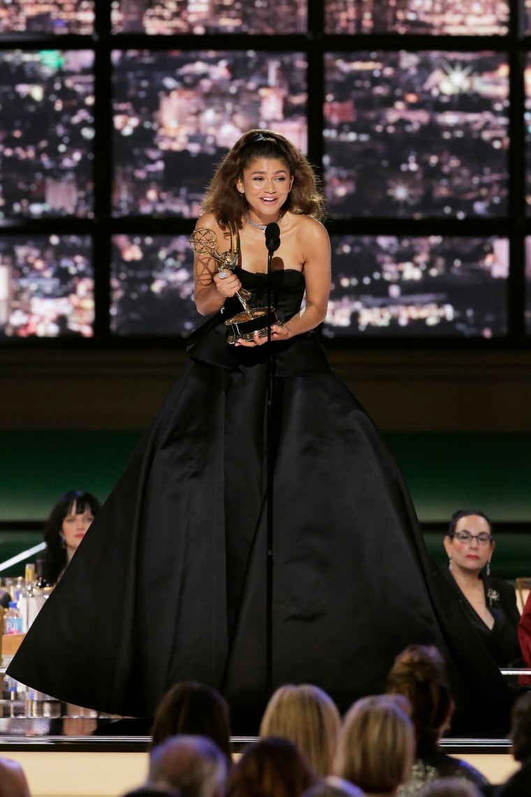 Zendaya accepting Emmy