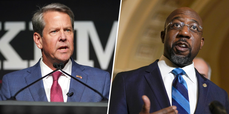 Brian Kemp, Raphael Warnock.