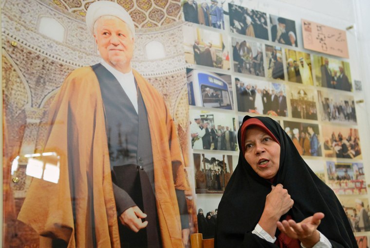 Iran's former president Rafsanjani's daughter Faezeh Hashemi
