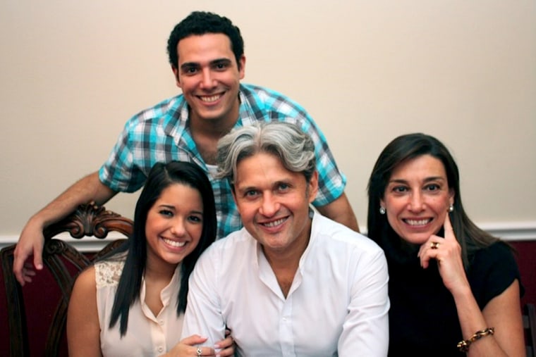 Jorge Toledo, former vice president of supply and marketing for Citgo, with his wife and two children.