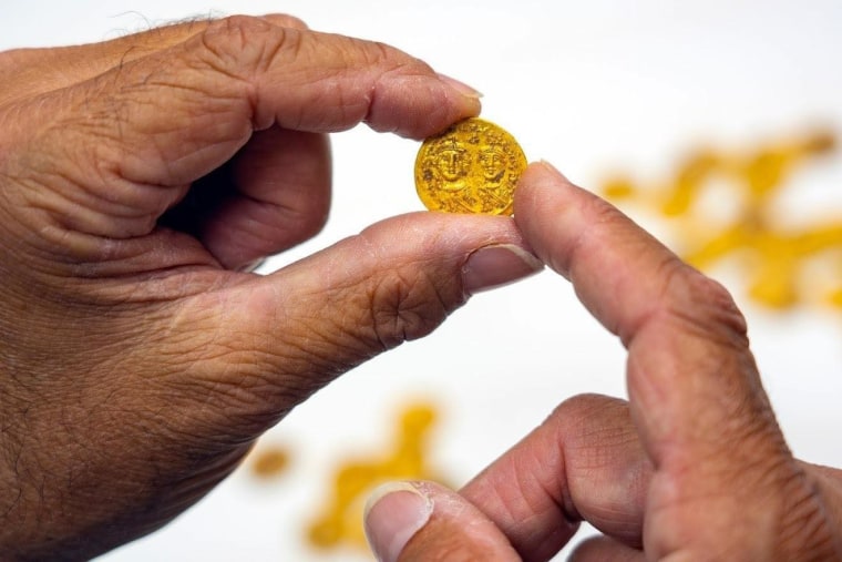 Ancient gold coins found hidden in a wall shed light on the Byzantine Empire