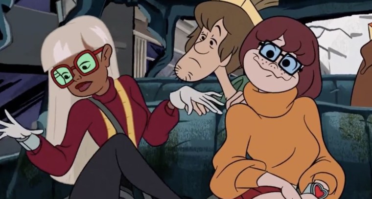 From left, Coco Diablo, Shaggy and Velma in "Trick or Treat Scooby-Doo!"