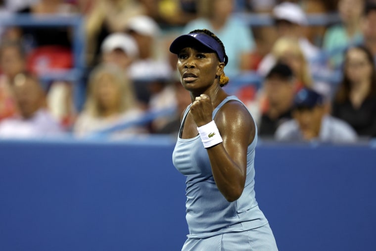 Venus Williams during a match at Rock Creek Tennis Center