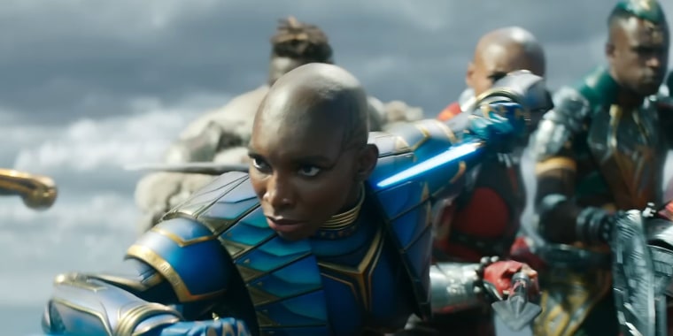 Michaela Coel as Aneka in "Black Panther: Wakanda Forever."