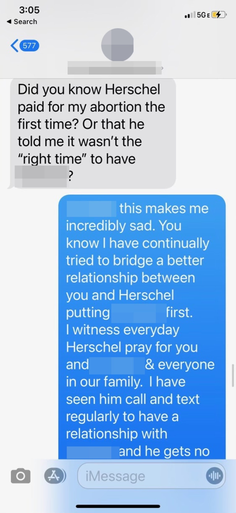 Texts show family strife between Herschel Walker's wife and woman