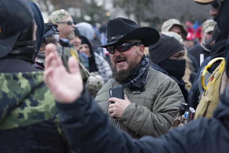 Stewart Rhodes at the Capitol on January 6, 2021.