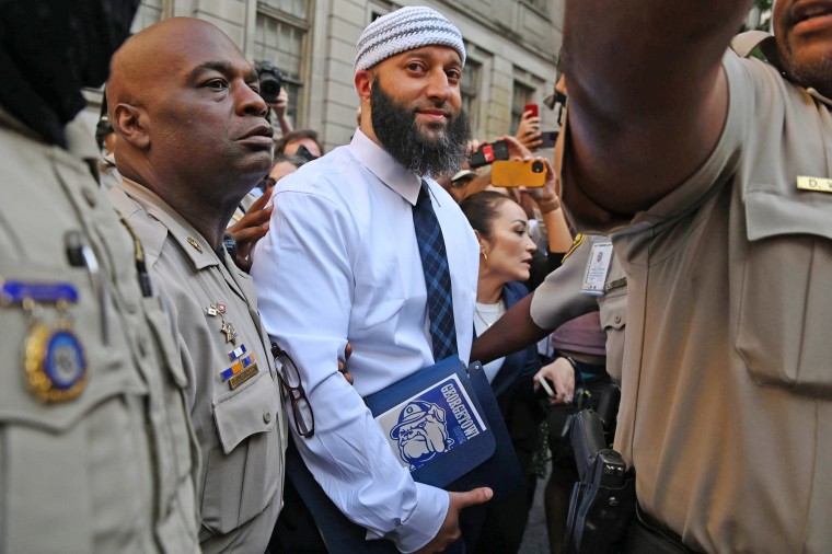 Adnan Syed leaves the courthouse after being released from prison on Sept. 19, 2022, in Baltimore.