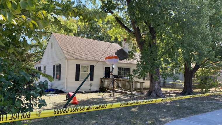 The home where neighbors raised the alarm in Excelsior Springs, Mo. 