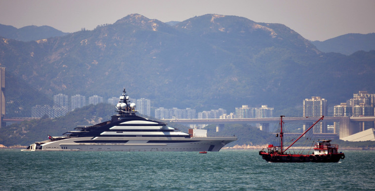 Russian Oligarch Alexey Mordashov's Yacht Nord docked in Hong Kong