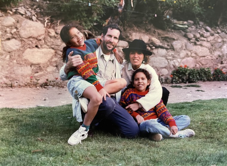 Emilia Benton and her family at Machu Picchu in her mother's native Peru, one of their last trips together before she was killed in 1998.