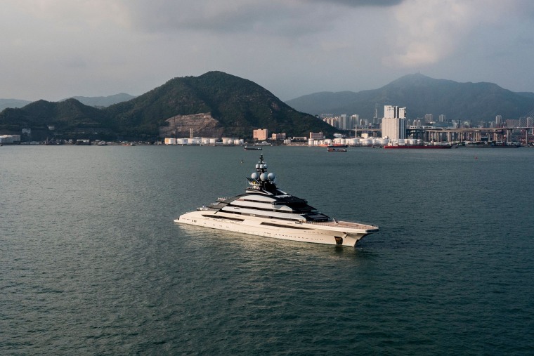 Luxury megayacht Nord tied to Russian billionaire Alexei Mordashov, is anchored in Hong Kong