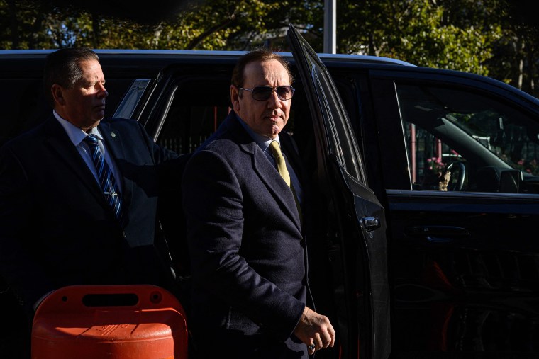 Kevin Spacey arrives at United States District Court for the Southern District of New York on Oct. 20.