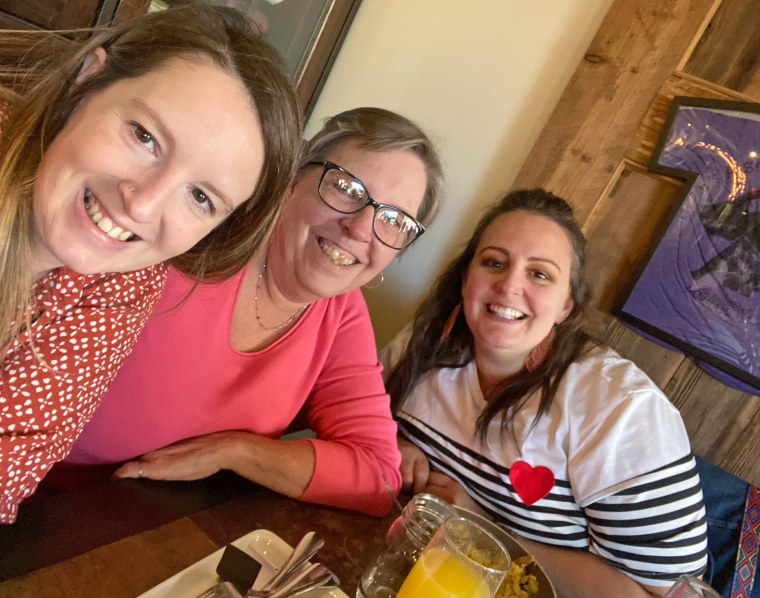 Mary Marshall, right, with her sister, Meaghan McCrickard, and their mother, Ginny Marshall.