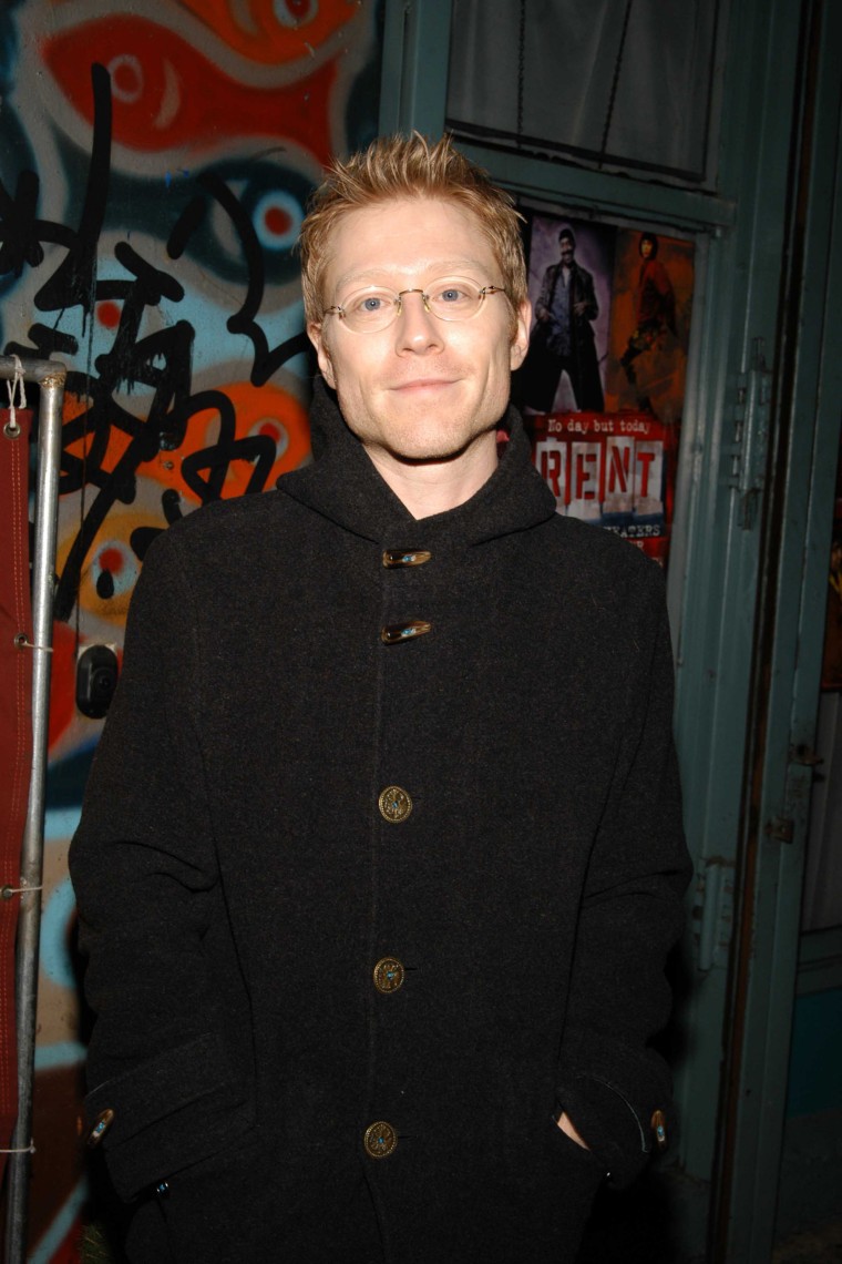 Anthony Rapp attends a "Rent" cast party in New York in 2005.