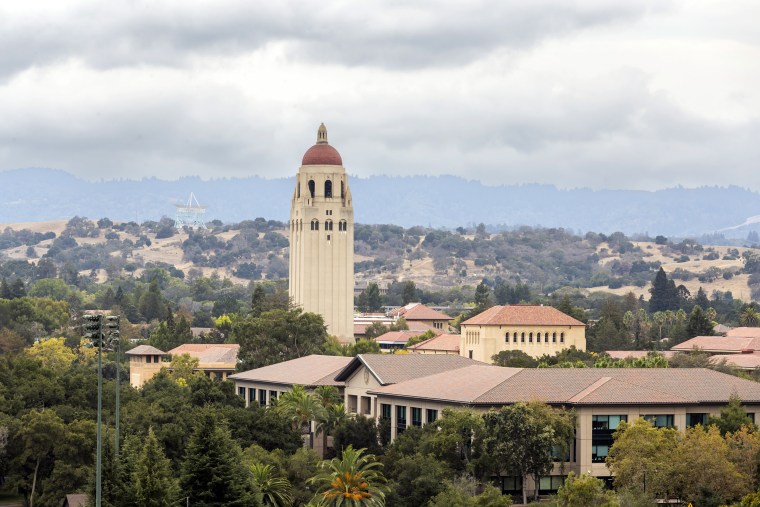 A general view of Stanford University with Hoover Tower