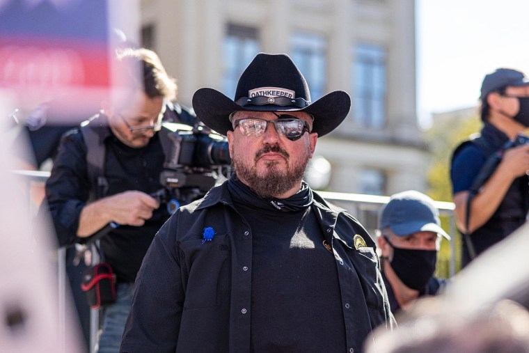 Stewart Rhodes at the 'Stop the Steal' protest in Atlanta