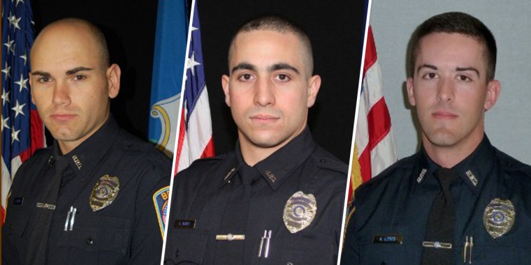 Sgt. Dustin Demonte, Officer Alex Hamzy, and Officer Alec Iurato.