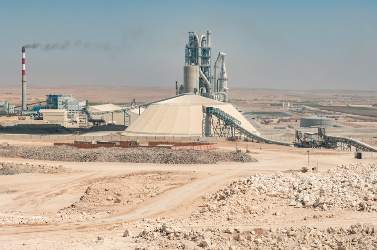 The Lafarge cement factory in the Syrian desert near the city of Raqqa in 2016.