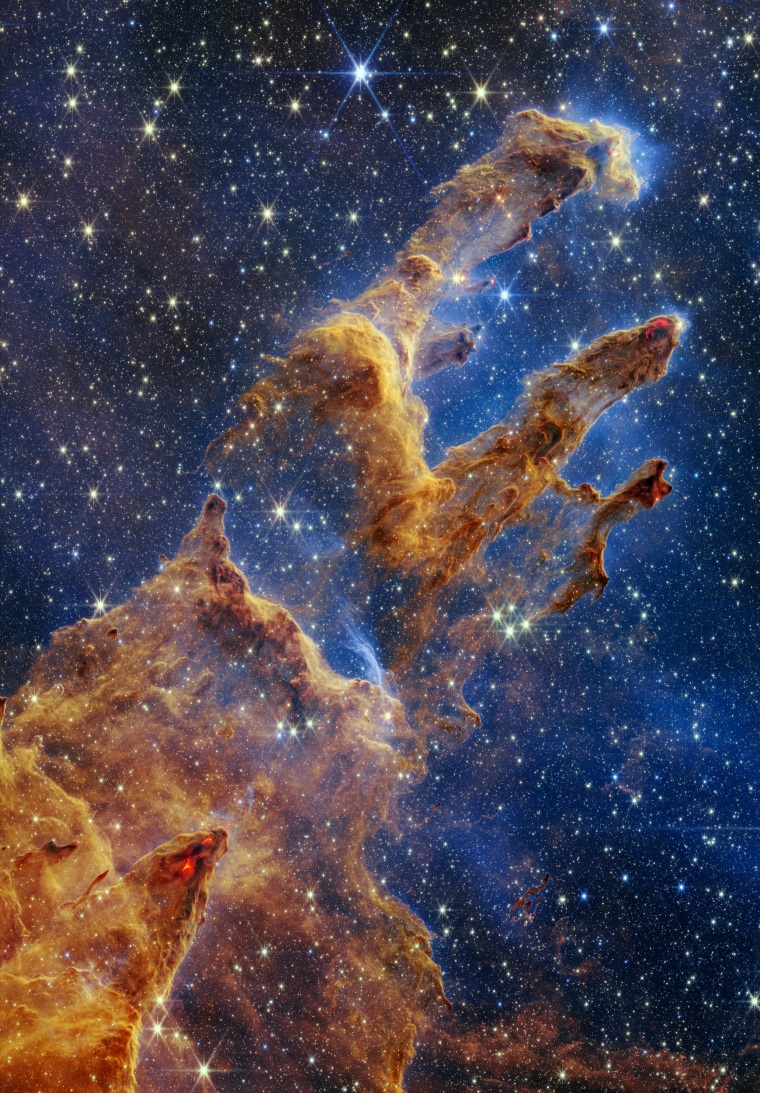  James Webb Space Telescope’s near-infrared-light view of The Pillars of Creation