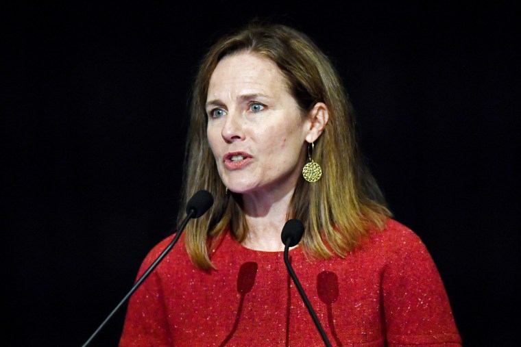 Supreme Court Associate Justice Amy Coney Barrett at the University of Louisville McConnell Center in Louisville, Ky., on Sept. 12, 2021.