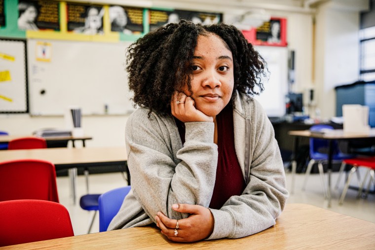 Amirah Riddick in Brooklyn Preparatory High School’s African American studies AP course