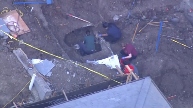 A car was found buried Thursday, Oct. 20, 2022, in the yard of a home in the San Francisco Bay Area town of Atherton, and may have been there since the 1990s, Atherton police said.