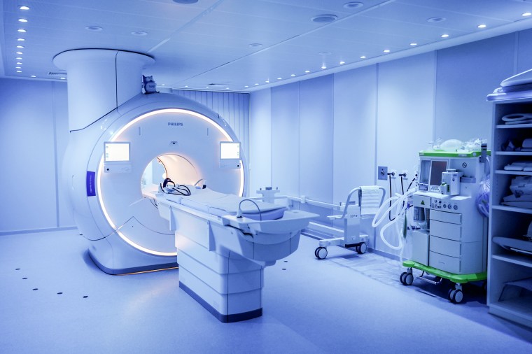 MRI scanner at Altona Children's Hospital in Hamberg, Germany, Au,. 2022.