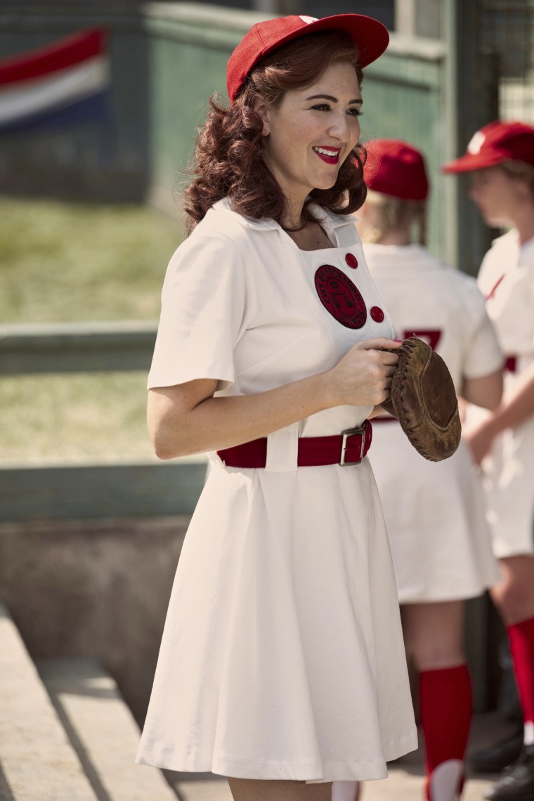 A League of Their Own Rockford Peaches Cosplay Baseball Hat Red Color