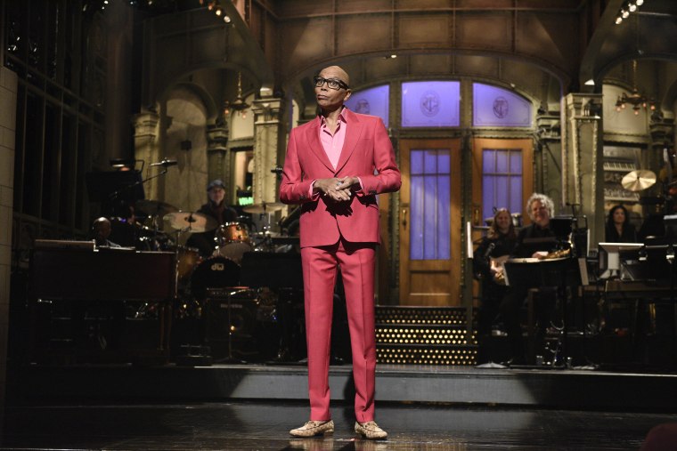 RuPaul hosts "Saturday Night Live" in 2020.