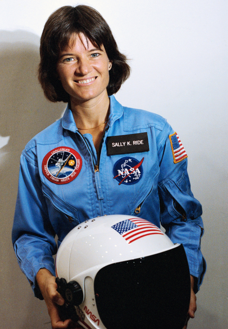 American astronaut Sally Ride at the Johnson Space Center in1983.
