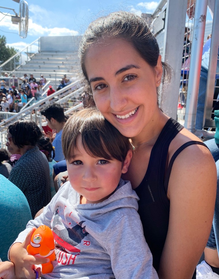 Morin Golan with her nephew Bradley.