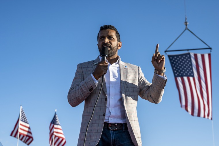 Kash Patel, a former aide to President Donald Trump, at a rally in Minden, Nev., on Oct. 8, 2022.