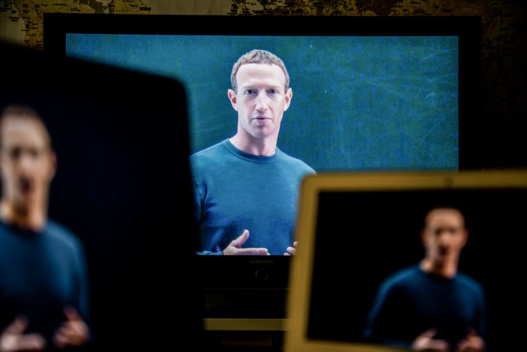 Image: Mark Zuckerberg speaks during the virtual Meta Connect event in New York on Oct. 11, 2022.