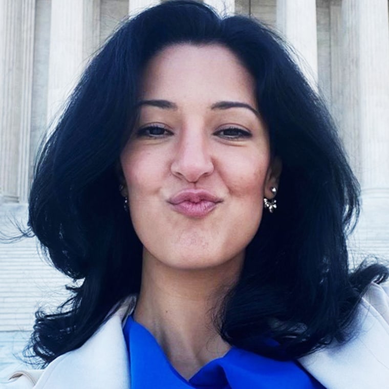 Narkis Golan outside the Supreme Court after the unanimous decision in her domestic violence case.