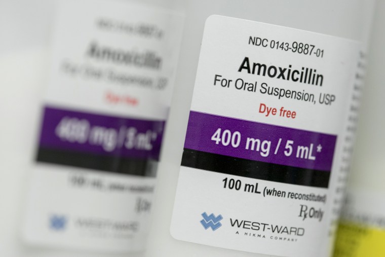 A bottle of Amoxicillin