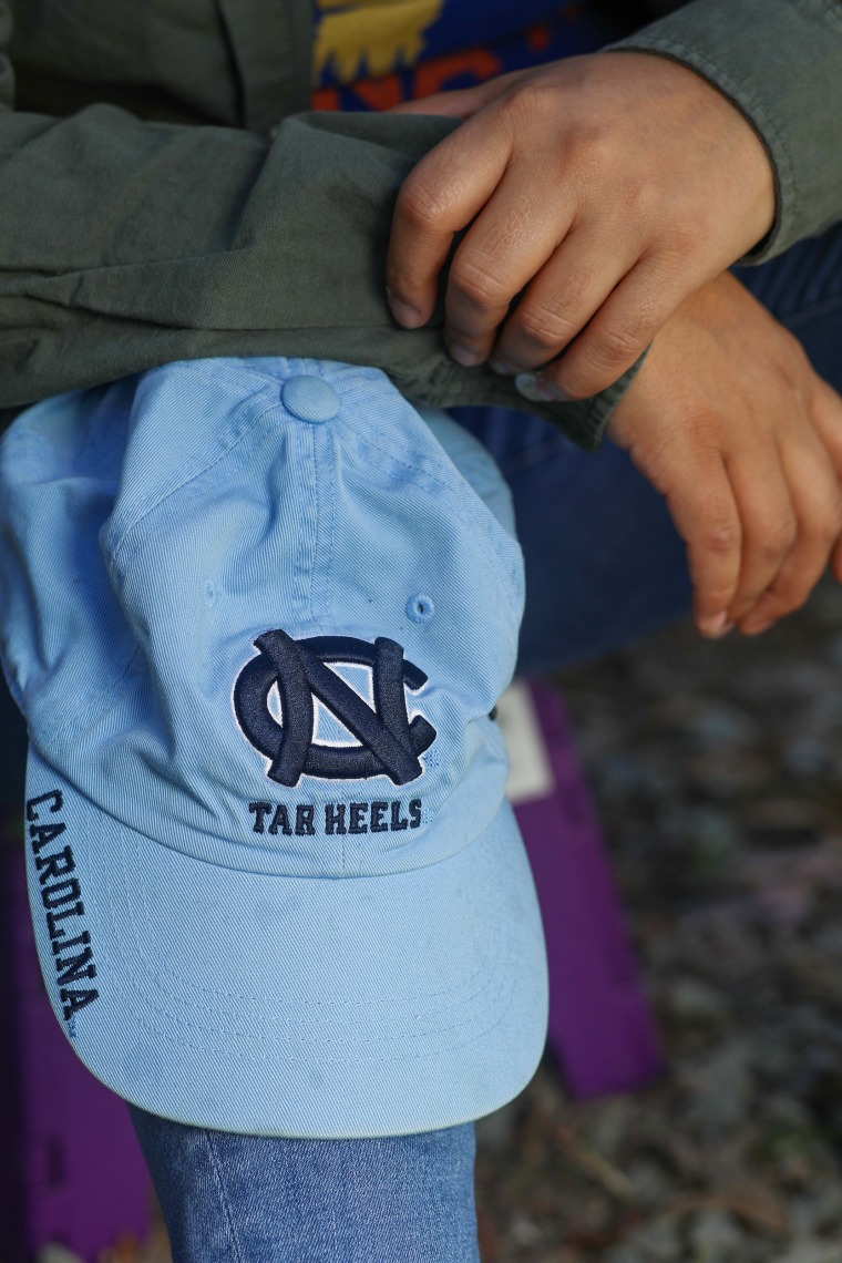 Cecilia Polanco with her UNC hat.