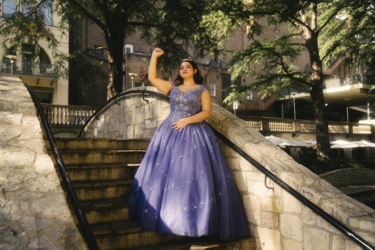 Quince to the Polls spokesgirl Victoria Silva on the San Antonio Riverwalk.