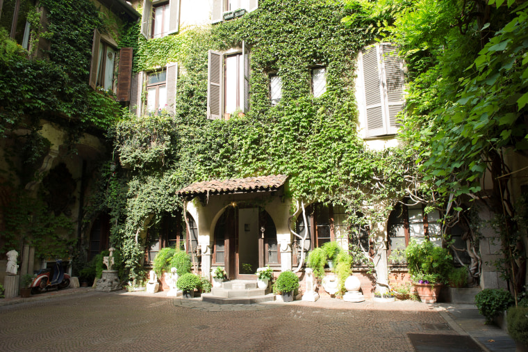 La maison de Léonard de Vinci, Casa Atellani, à Milan.