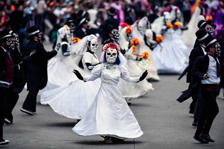 The "Day of the Dead Parade" in Mexico City on Oct. 29, 2022.