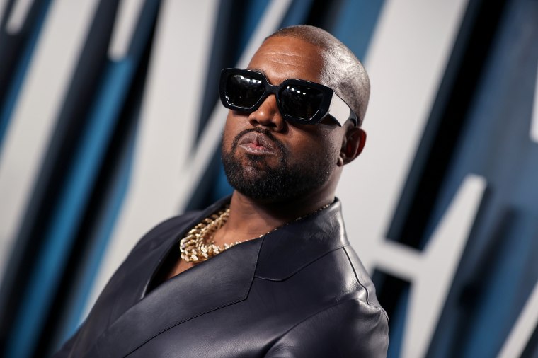 Kanye West attends the Vanity Fair Oscar Party on Feb. 9, 2020, in Beverly Hills, Calif.