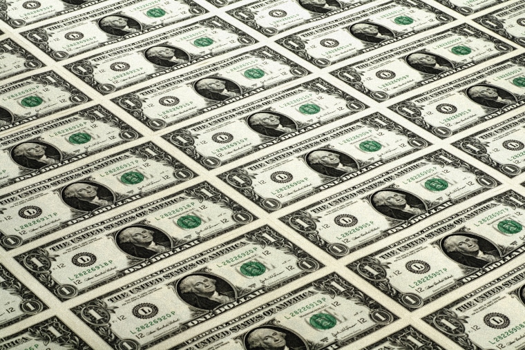Image: lots of one dollar bills