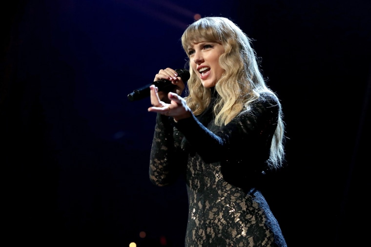 Taylor Swift performs during the 36th Annual Rock & Roll Hall Of Fame Induction Ceremony  in Cleveland, Ohio, on Oct. 30, 2021.