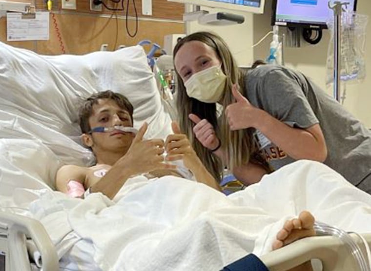 Drew Strasser was in Riley Hospital for Children for nearly a month after experiencing sudden cardiac arrest. 