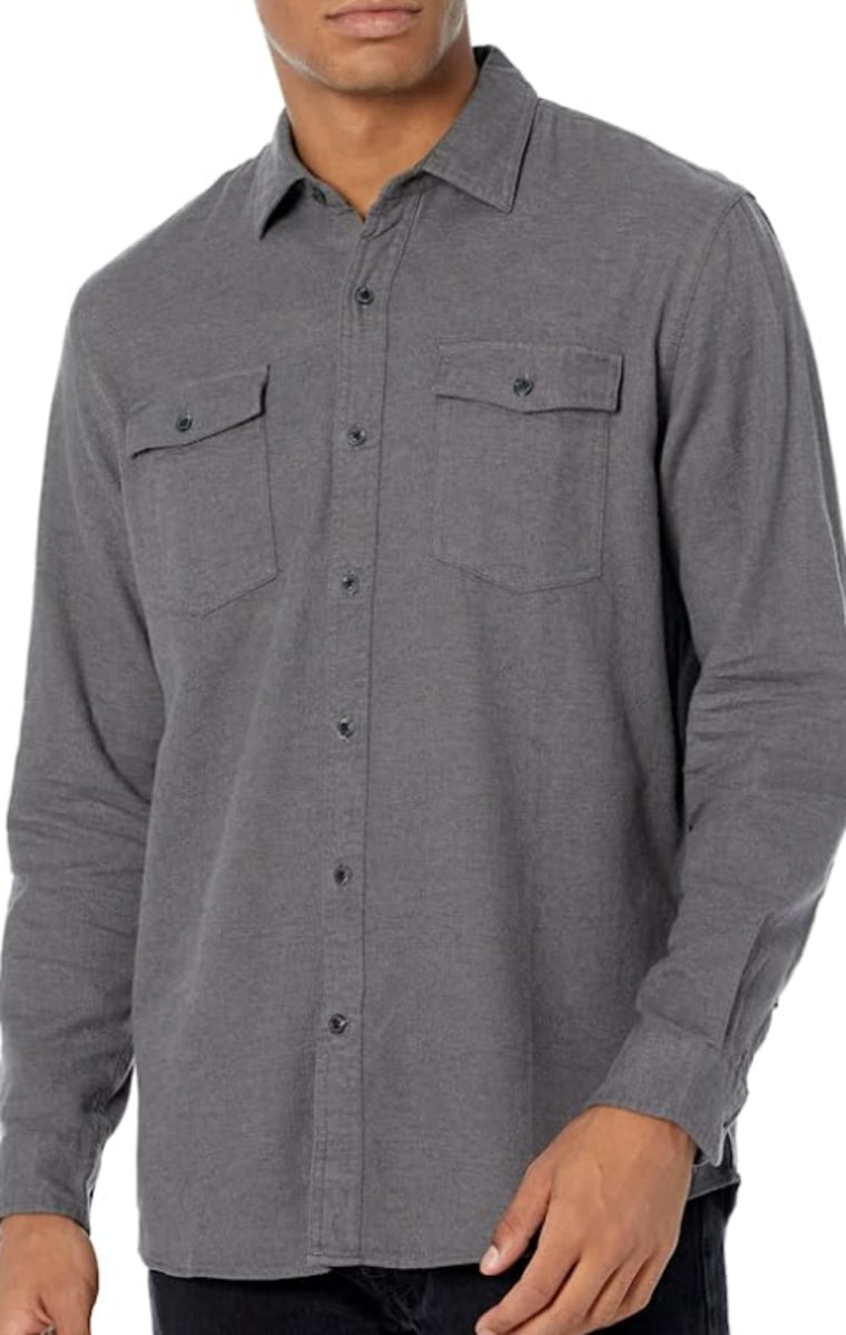 Men's two-pocket long-sleeve flannel shirt