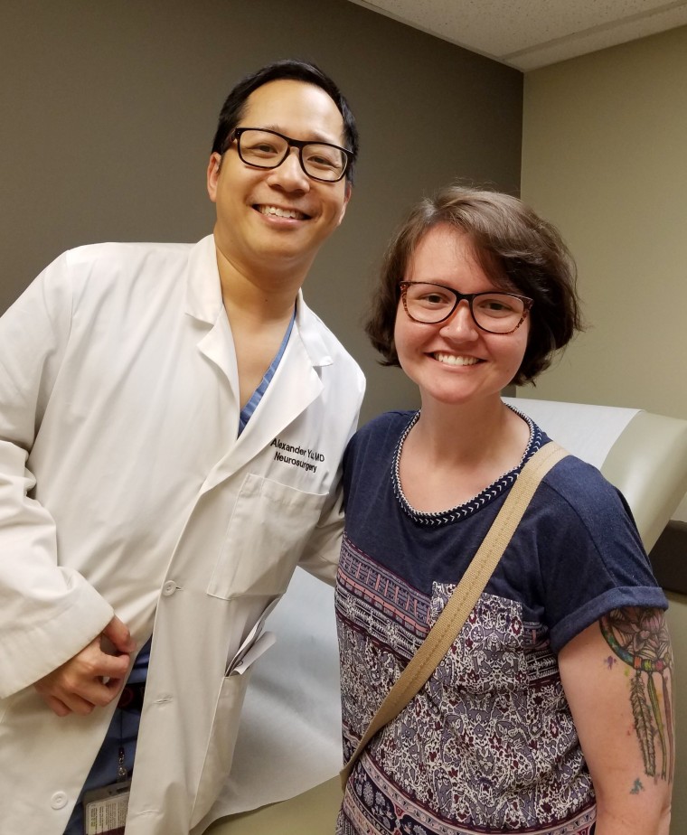 Dr. Alex Yu credits Jessica Davis' recovery from multiple brain surgeries with her 'amazing attitude'.