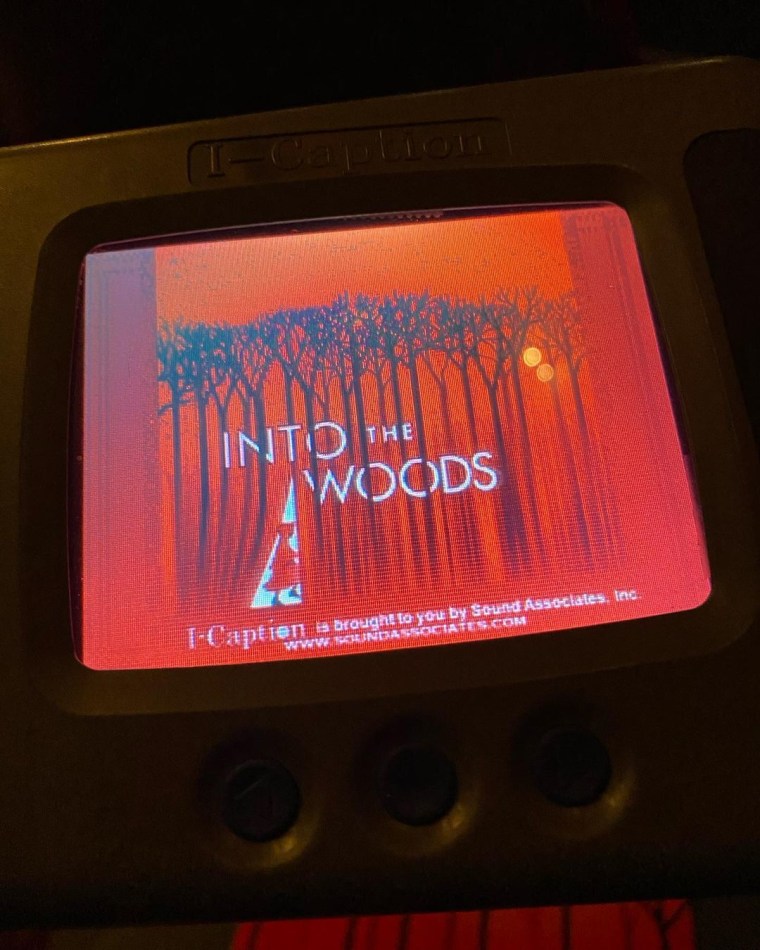 Coleman shared a photo of a captioning device from the Broadway production of "Into the Woods" on her Instagram stories.