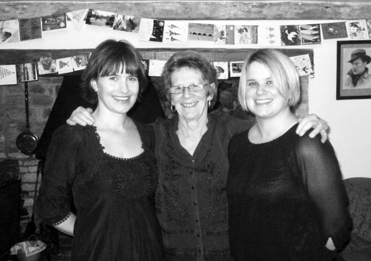 Quinn (left), pictured with her mother and sister, realized that while her father and stepfather never got to see her published book, the book was a comfort for her mother as she grieved.