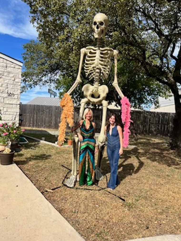 Texas condominium HOA president Grazia Ruskin is offering a reward for the return of a 14-foot skeleton that was stolen from a resident.  