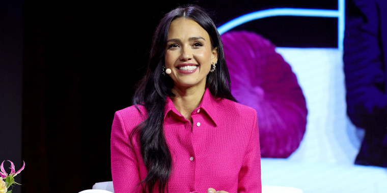 Jessica Alba speaks onstage during The 2022 MAKERS Conference on October 24 in Dana Point, California.