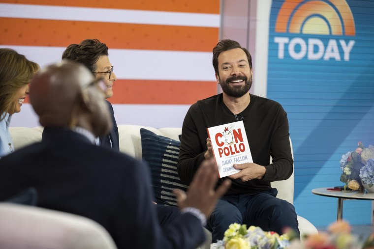 Fallon stopped by TODAY to promote his new, bilingual children's book co-written with Jennifer Lopez, "Con Pollo."